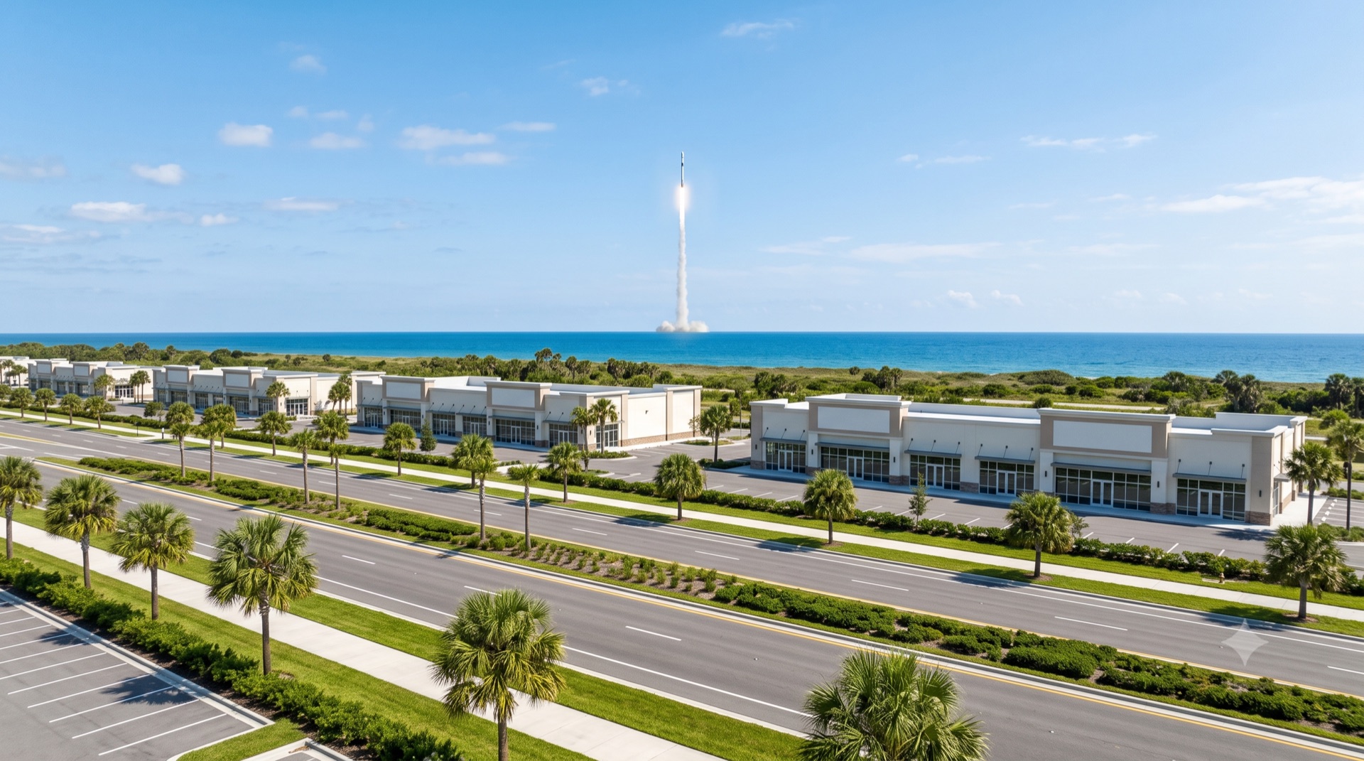 Rocket launch over Florida's Space Coast in Brevard County